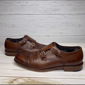 Joseph Abboud Monk Strap 100% Leather Shoes